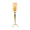 34&#x22; Gold Aluminum &#x26; Glass Traditional Candlestick Holder